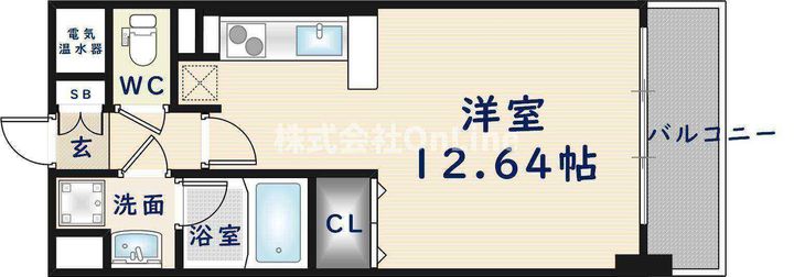 大阪府東大阪市岩田町1丁目(マンション)の賃貸物件の間取り