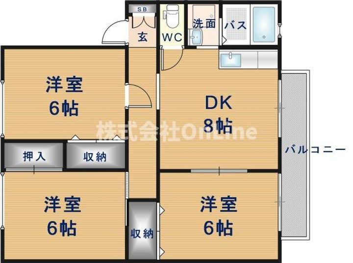 サンビレッジ東大阪の間取り
