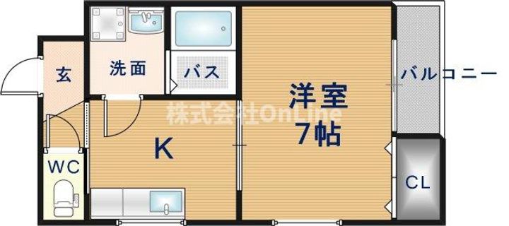 大阪府東大阪市下小阪5丁目(マンション)の賃貸物件の間取り