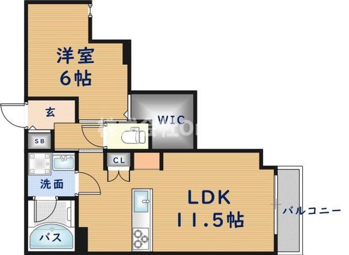 大阪府東大阪市小阪本町1丁目(マンション)の賃貸物件の間取り