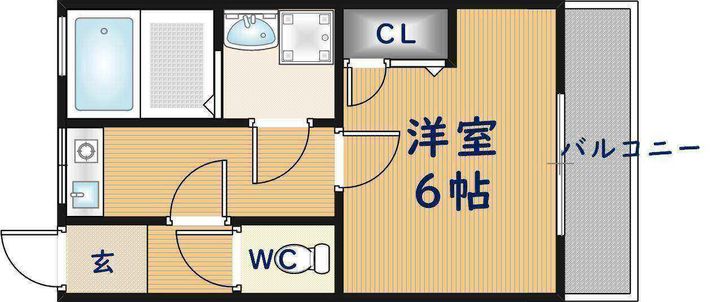 大阪府東大阪市下小阪1丁目(マンション)の賃貸物件の間取り