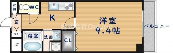 大阪府東大阪市中新開2丁目(マンション)の賃貸物件の間取り