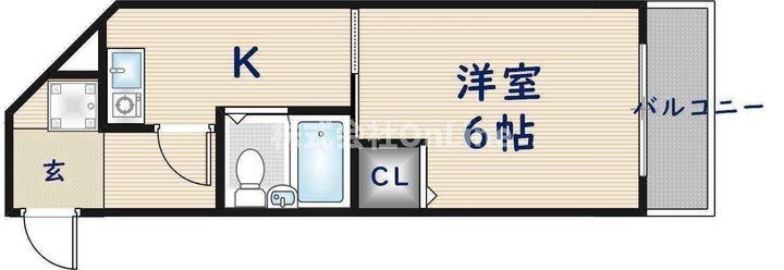 大阪府東大阪市下小阪1丁目(マンション)の賃貸物件の間取り