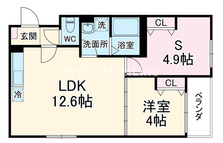 大阪府東大阪市玉串元町1丁目(アパート)の賃貸物件の間取り