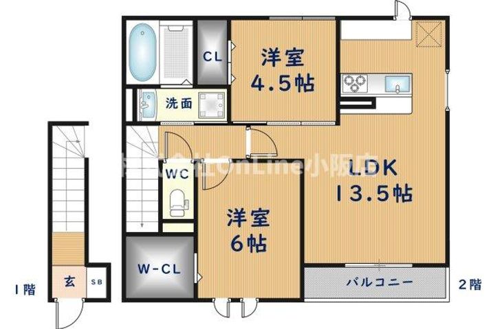 ウエスタンハイツ17の間取り