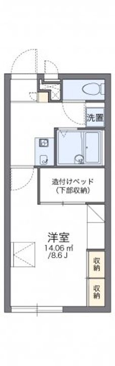 レオパレスレイクサイド平塚203の間取り