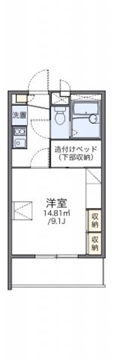 レオパレス川添301の間取り