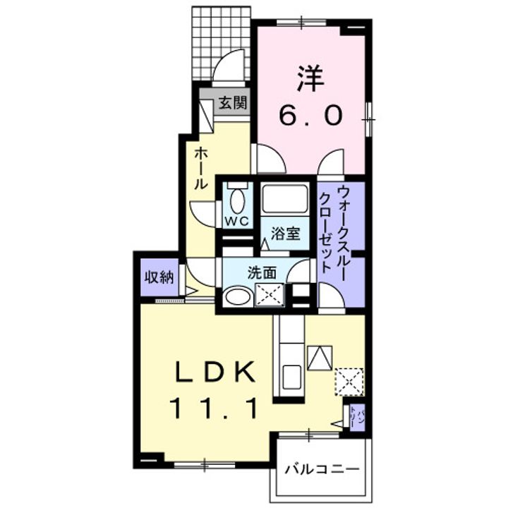 ルーベル 塩屋 Aの間取り