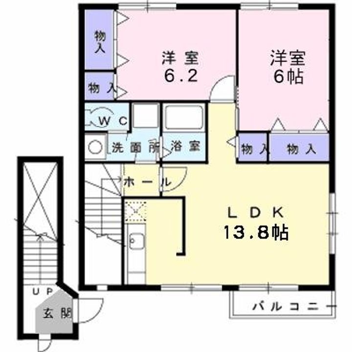 メゾン若葉 Aの間取り