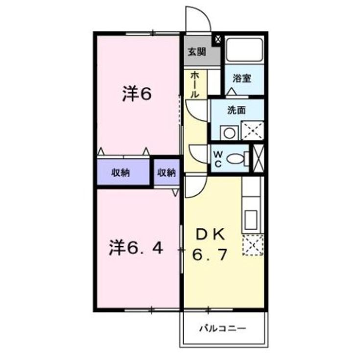 ヴィレッジ龍馬 Cの間取り