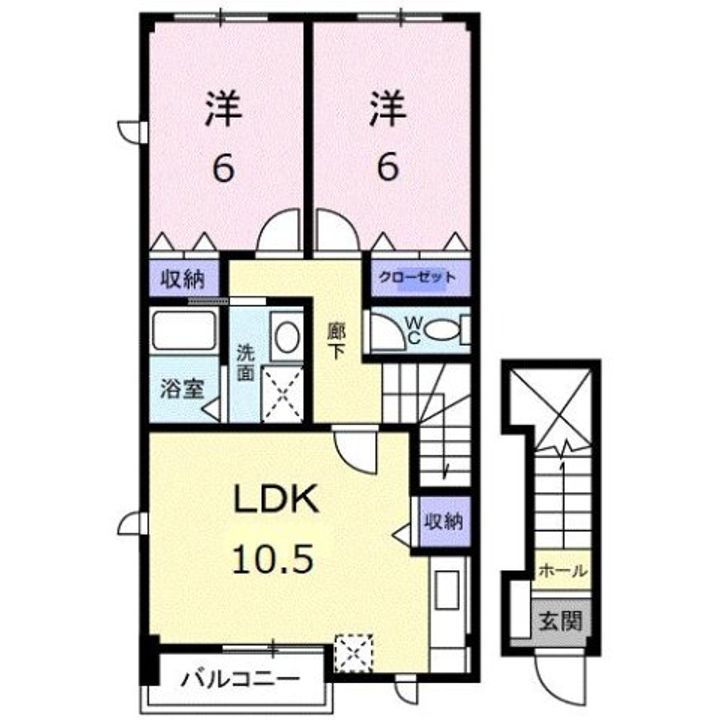 サンライズk3 Aの間取り