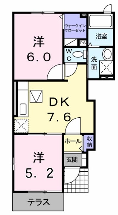 ルークス 勇峰Aの間取り