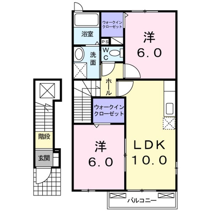 クローブ スクエア Aの間取り