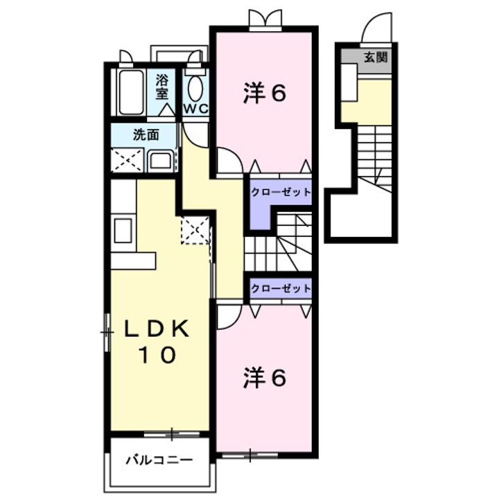 エスタシオン Aの間取り