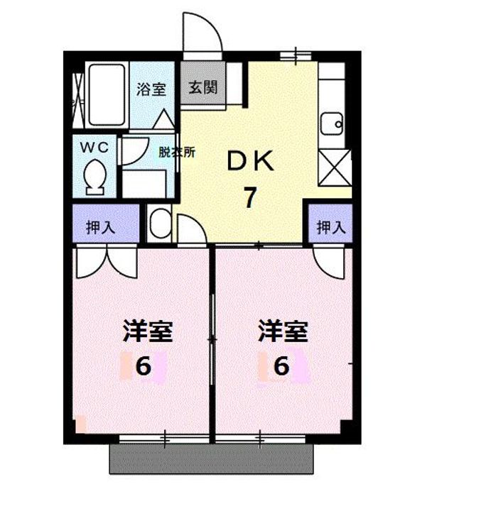 ニューシティ大内Bの間取り