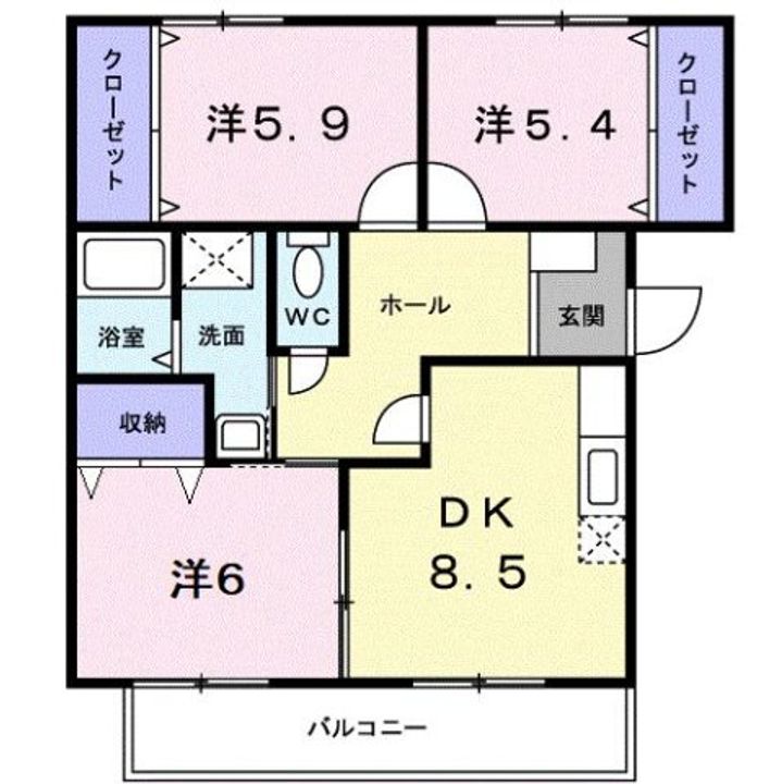 ニューエルディム裕Ⅰの間取り