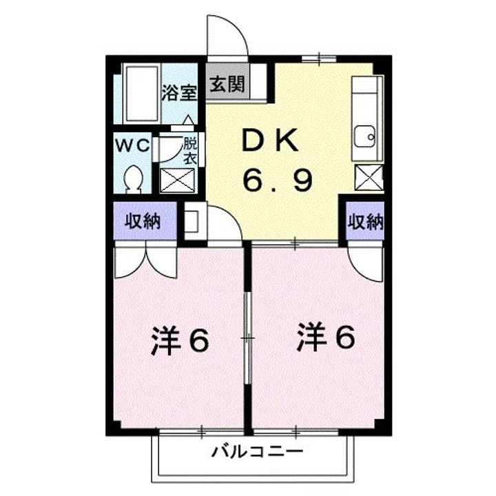 ニューシティ大内Aの間取り