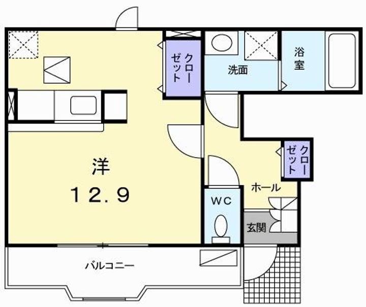 プリティ−ハウスの間取り