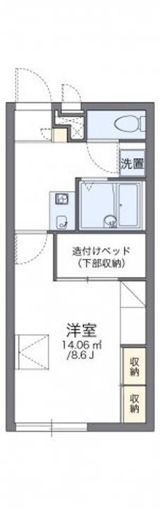 レオパレスTAKESHIRO203の間取り