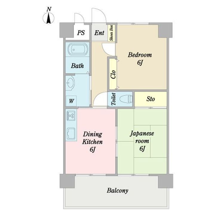 なかよしマンション片原町602の間取り