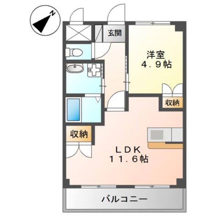 セゾン・コアTNの間取り