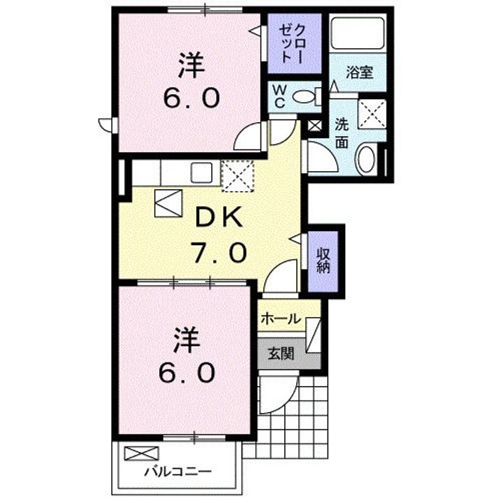 ベル・ヴィオラKⅠの間取り