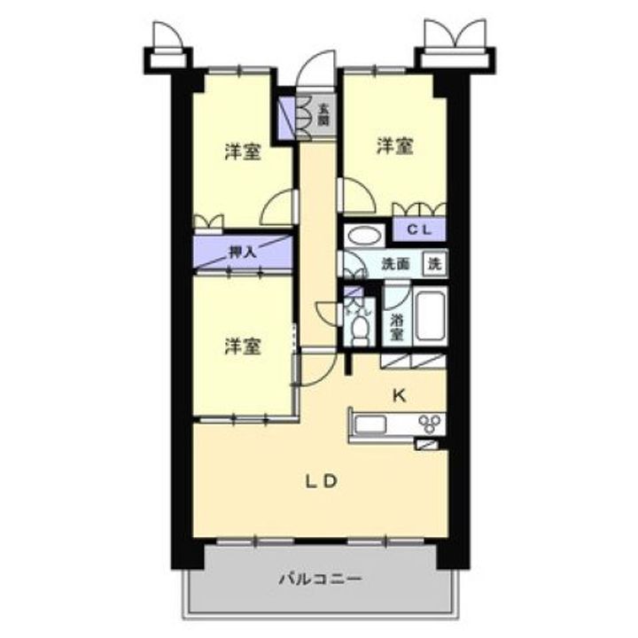 アルファシティ屋島五番館704の間取り