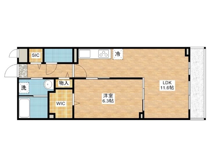 滋賀県野洲市妙光寺の賃貸アパートの間取り