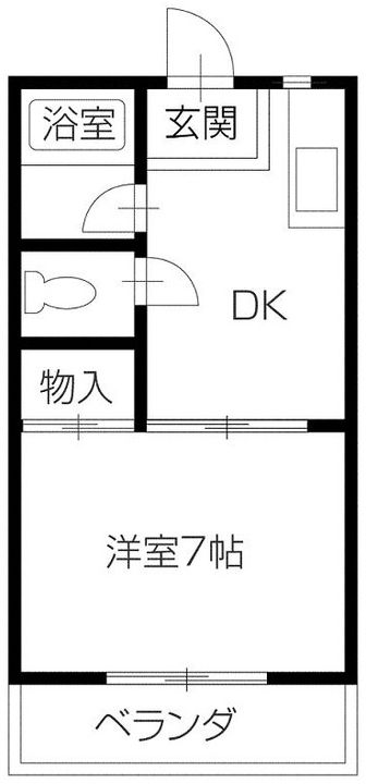 ハイツしらゆり201の間取り