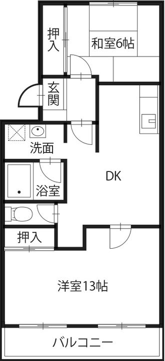 サラグレース川内102の間取り