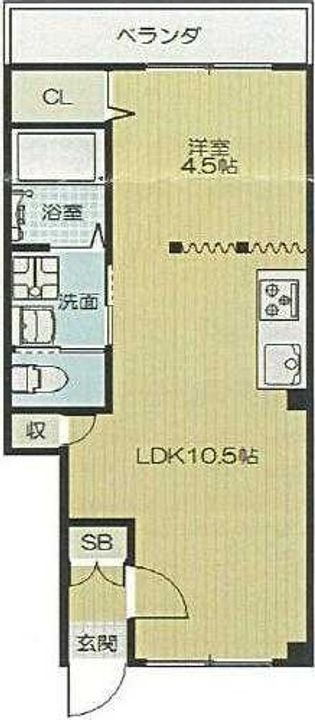 フルーブ103号室の間取り