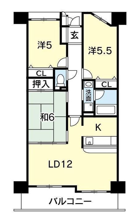 ダイアパレス文理大南弐番館617の間取り