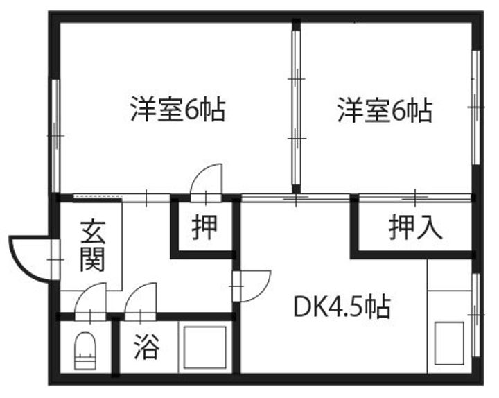 住吉マンション16の間取り
