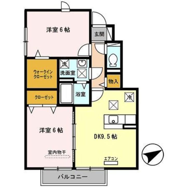 ルミエール岩橋 B棟の間取り