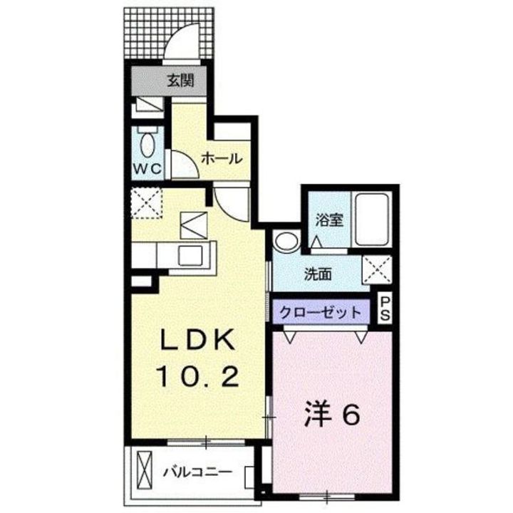 ヴェルソー有本Ⅱの間取り
