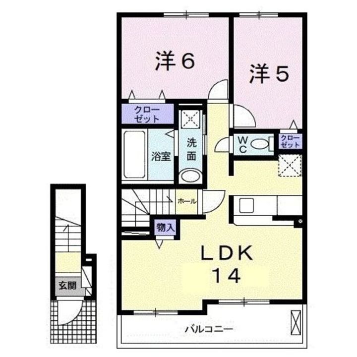 サン ベル Ⅱの間取り