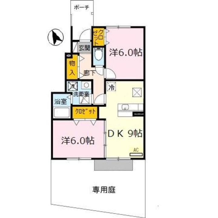 梟の杜コート A棟の間取り
