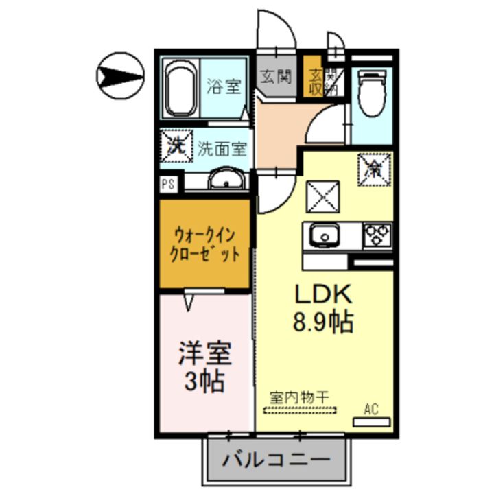 D−room西小二里Ⅱの間取り