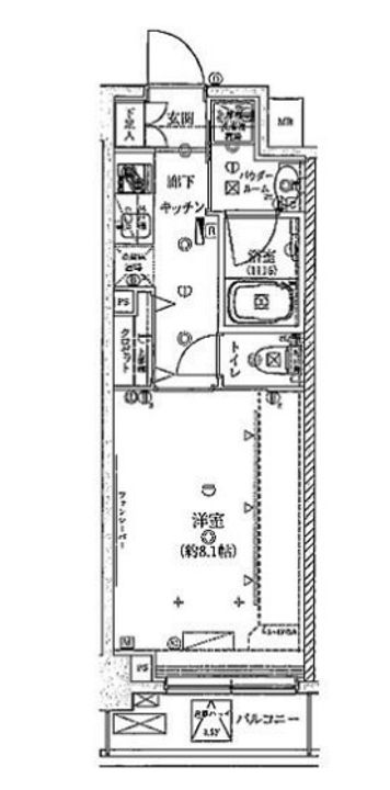 クレイシア神楽坂の間取り