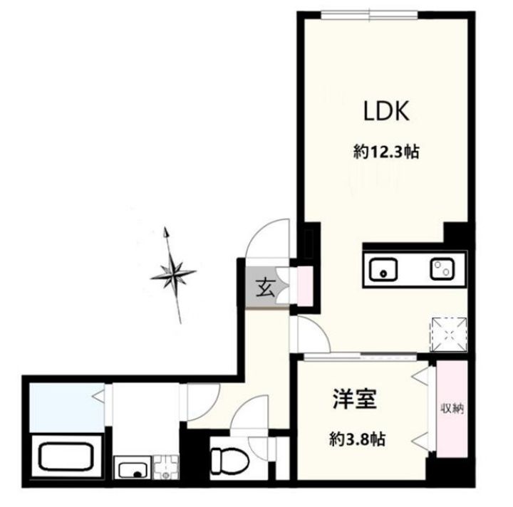 クリアル新富町の間取り