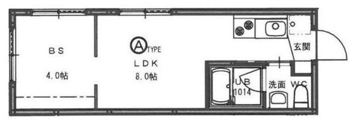 ニホコーポラスⅡ101の間取り