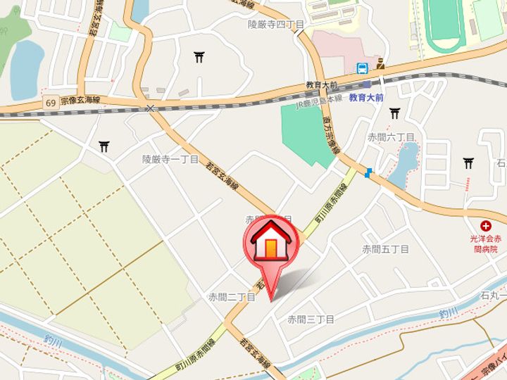 アムール美幸303の地図