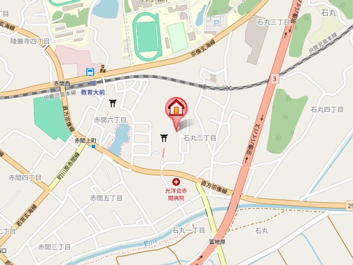 ビバリーヒルズ宗像210の地図