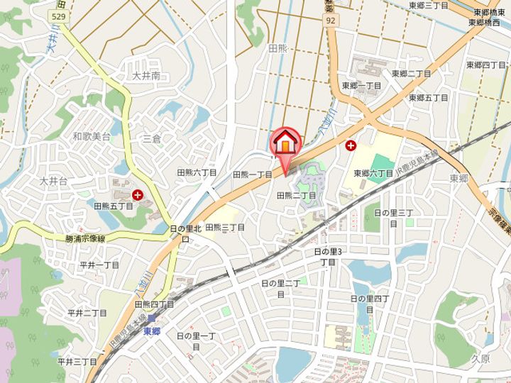 ロイヤルタワー宗像中央905の地図