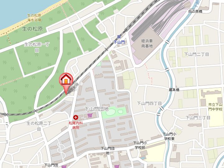 福岡県福岡市西区生の松原2丁目(アパート)の賃貸物件の地図