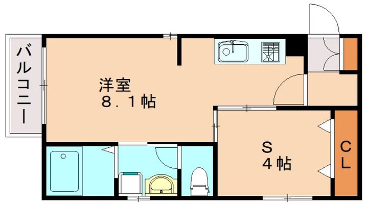 福岡県福岡市西区今宿3丁目(アパート)の賃貸物件の間取り