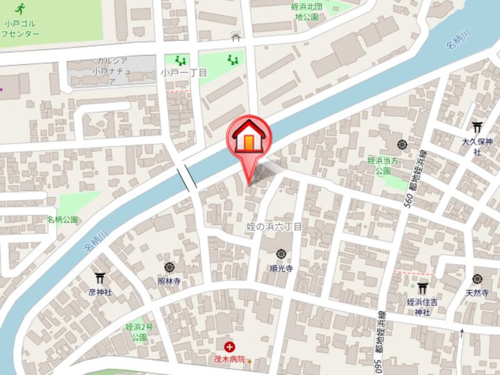 福岡県福岡市西区姪の浜6丁目(アパート)の賃貸物件202の地図
