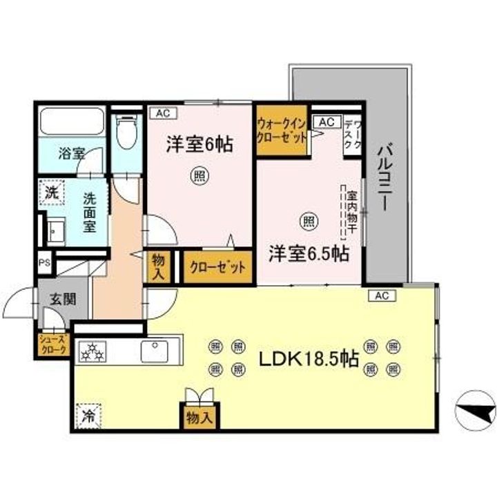 福岡県福岡市早良区飯倉3丁目(アパート)の賃貸物件201の間取り