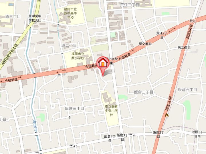 福岡県福岡市早良区飯倉3丁目(アパート)の賃貸物件201の地図