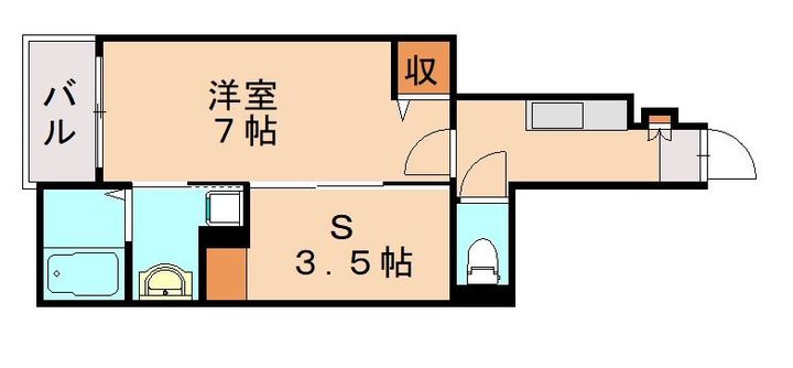 福岡県福岡市西区田尻1丁目(アパート)の賃貸物件103の間取り